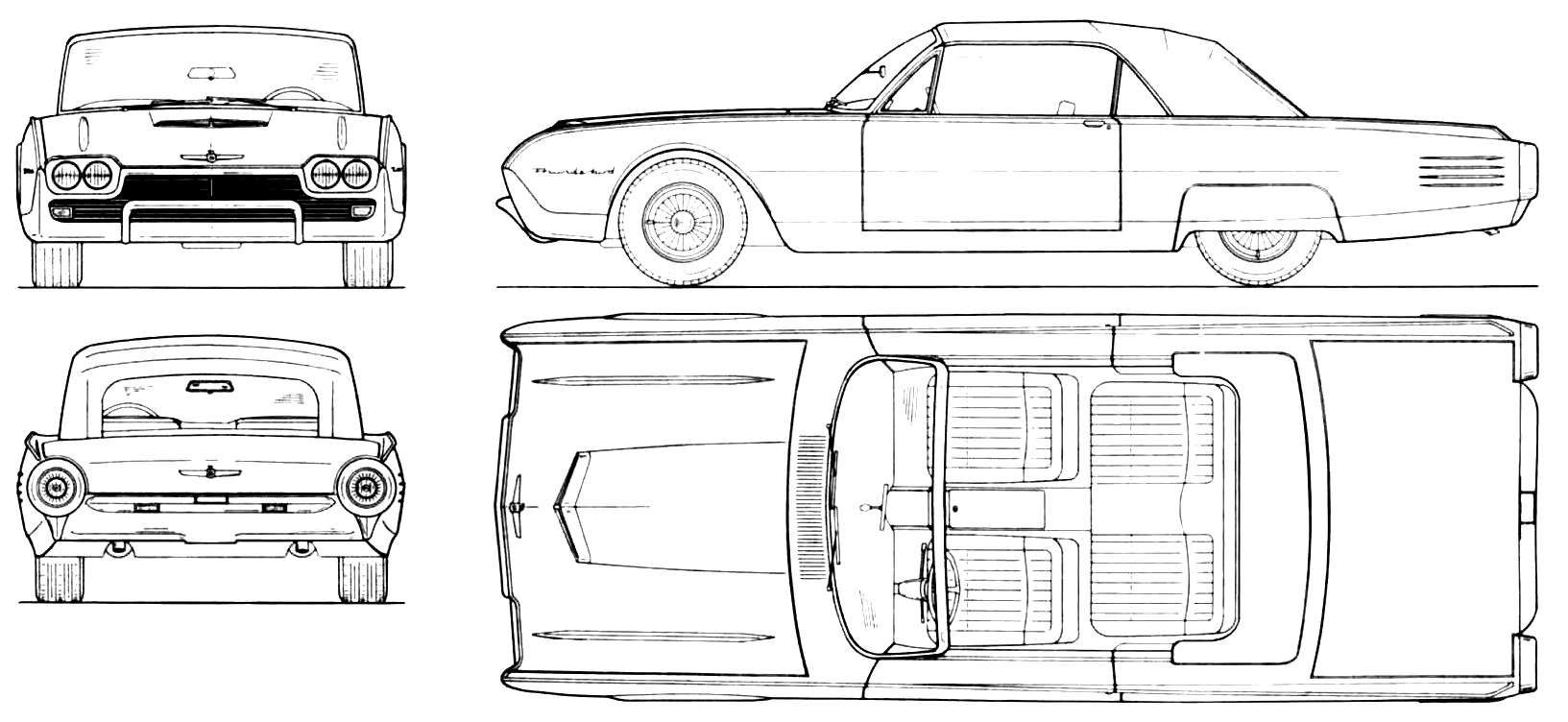 Ford Thunderbird blueprint