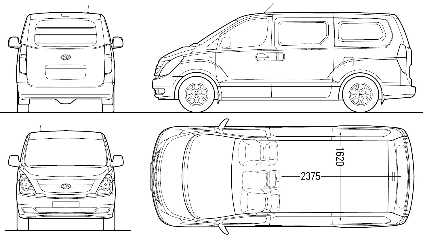Hyundai H-1 blueprint