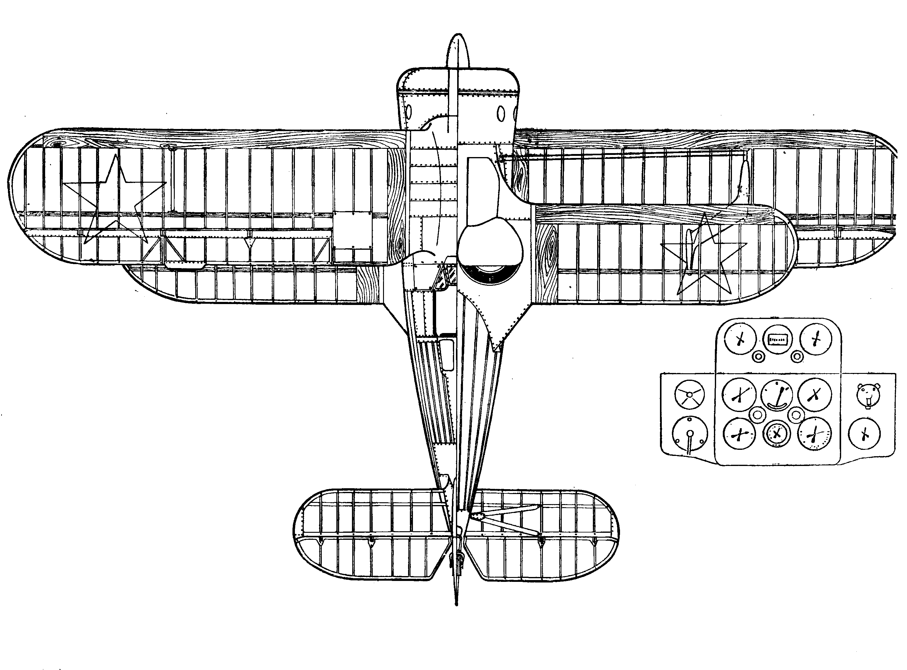 Polikarpov I-153 blueprint