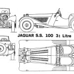 Jaguar SS100 blueprint