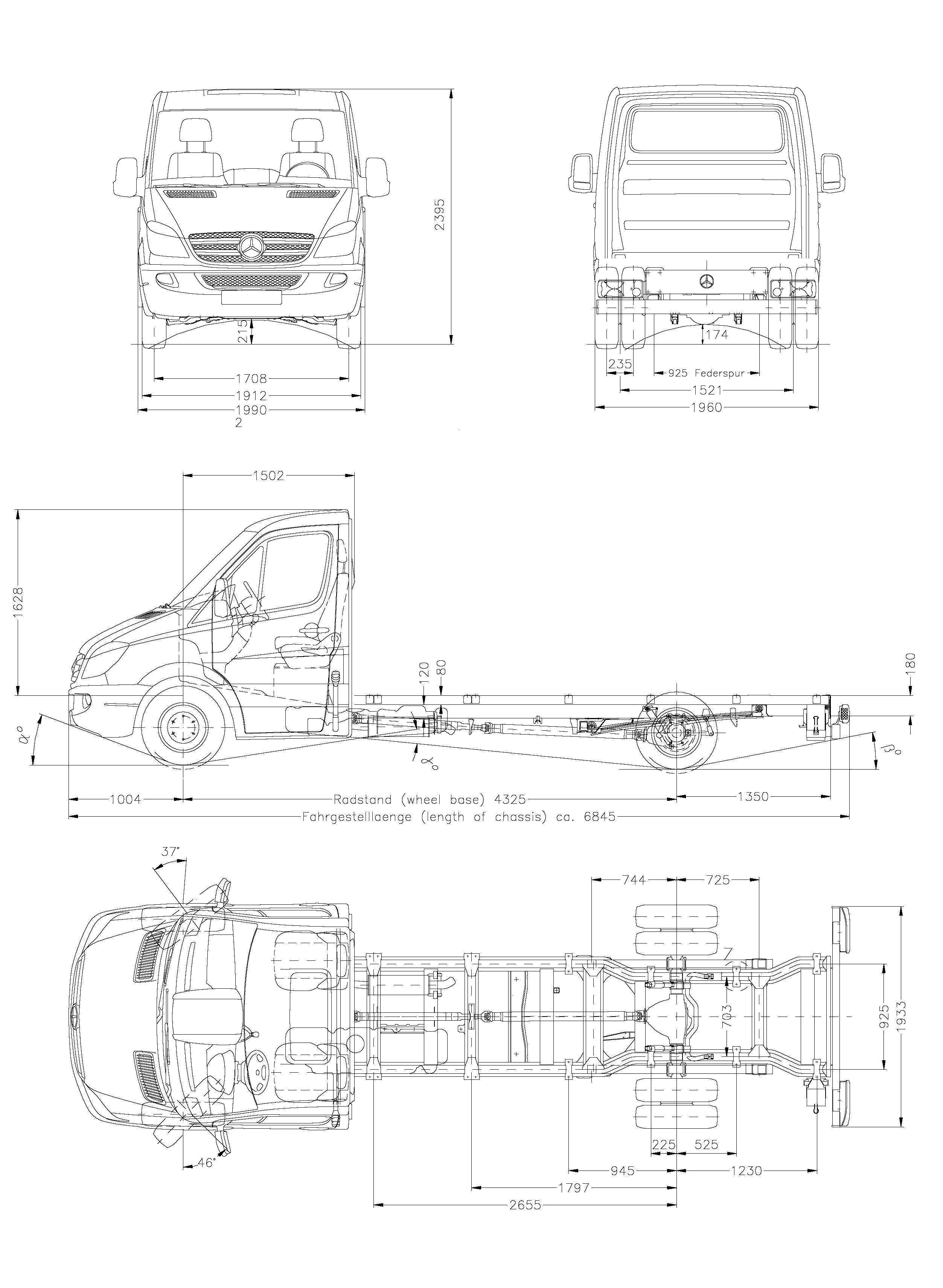 Mercedes-Benz Sprinter blueprint