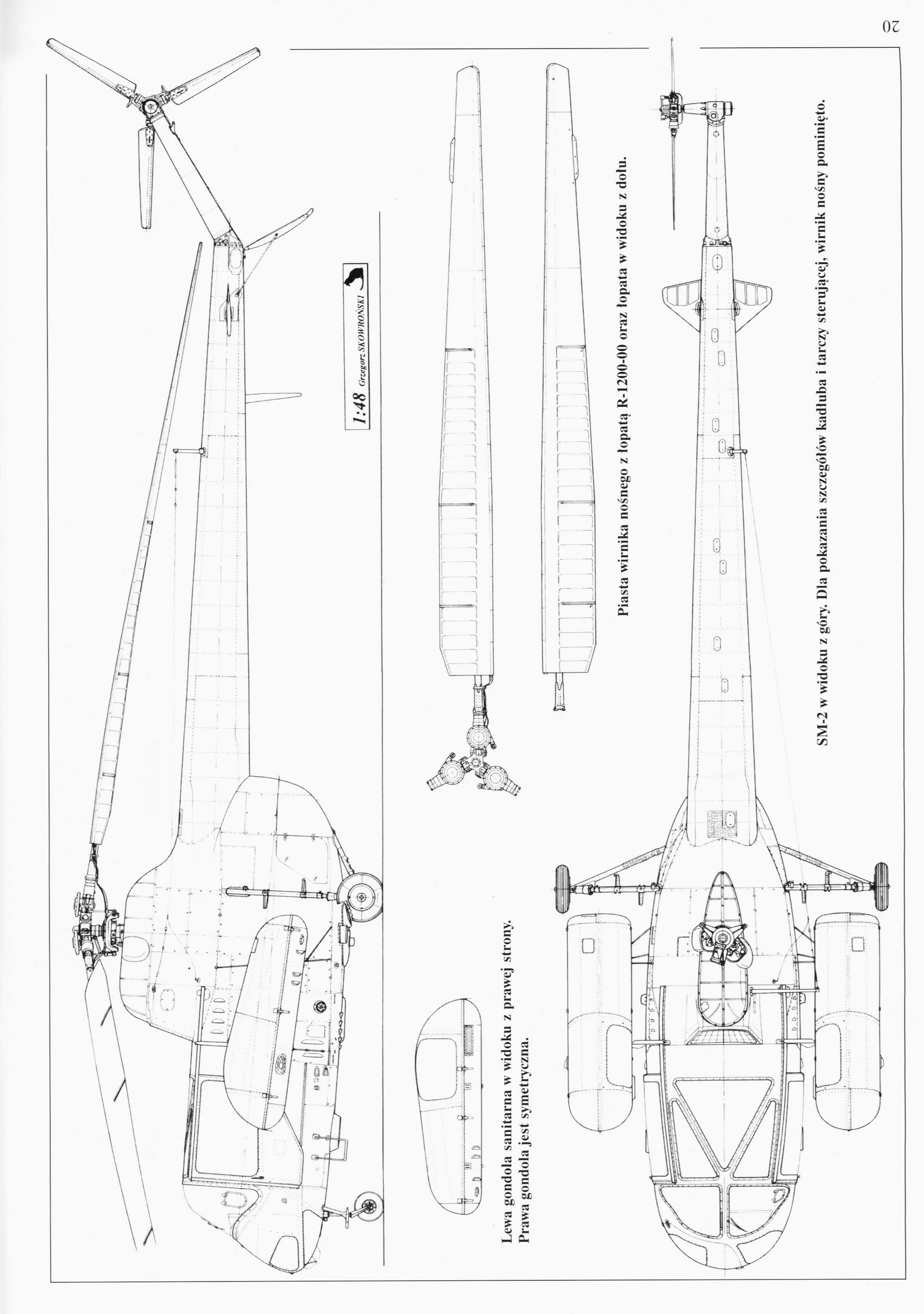 PZL SM-2 blueprint