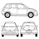 Suzuki Swift blueprint