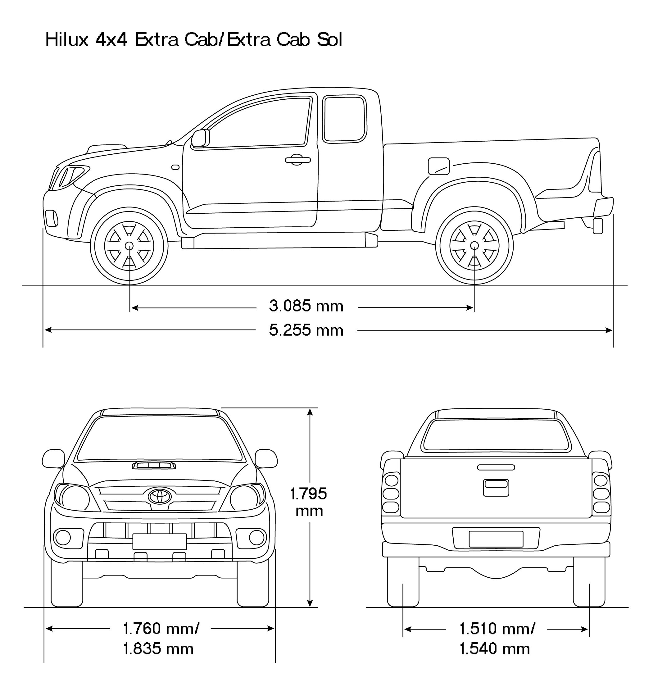 Toyota Hilux blueprint