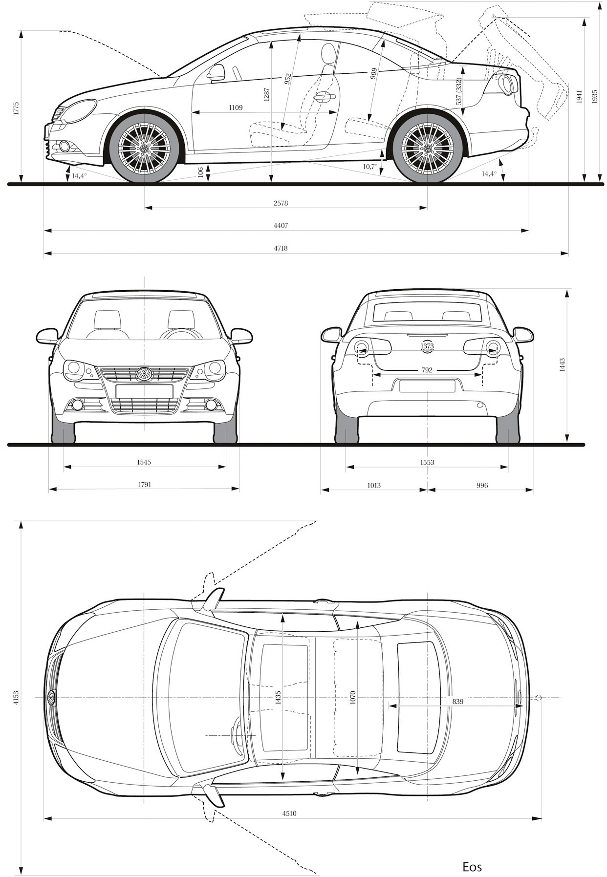 Volkswagen Eos blueprint