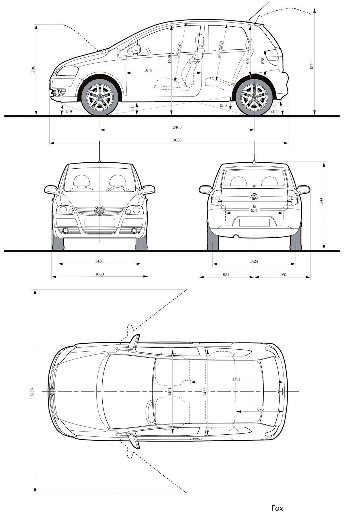 Volkswagen Fox blueprint