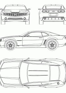 Сhevrolet Camaro blueprint