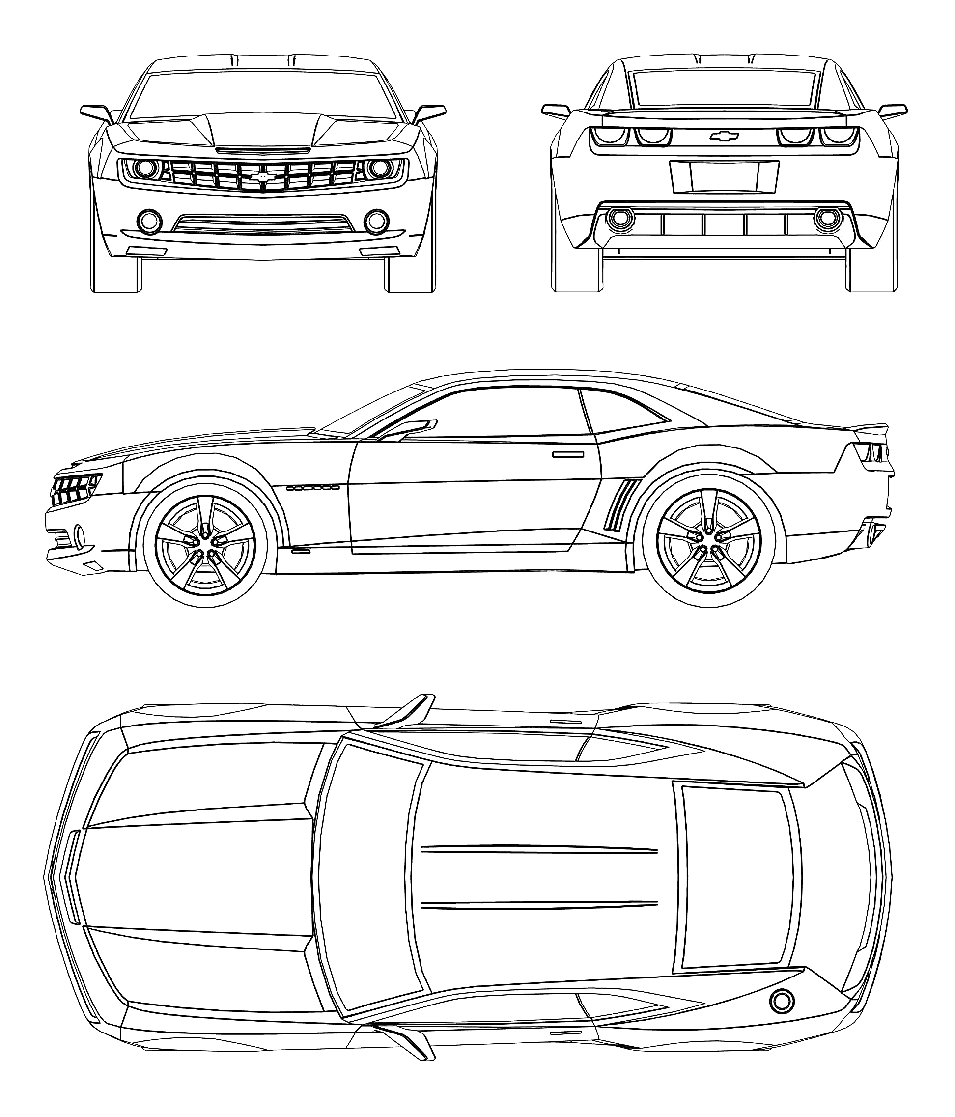 Сhevrolet Camaro blueprint