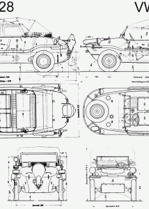 Volkswagen Schwimmwagen blueprint