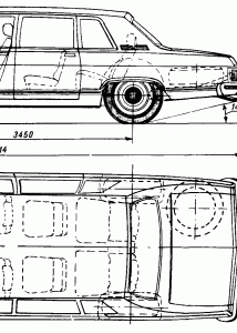 GAZ-14 Chayka blueprint