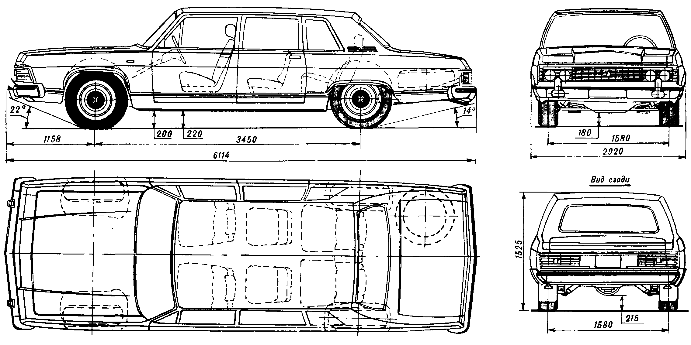 GAZ-14 Chayka blueprint
