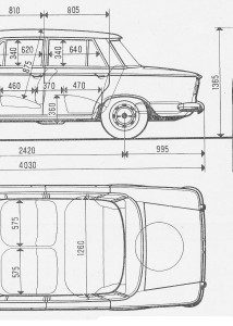 Fiat 1300 blueprint