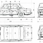 Fiat 125 blueprint