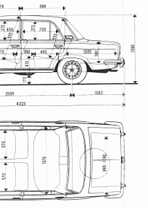 Fiat 125 blueprint