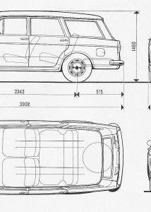 Fiat 1100R blueprint