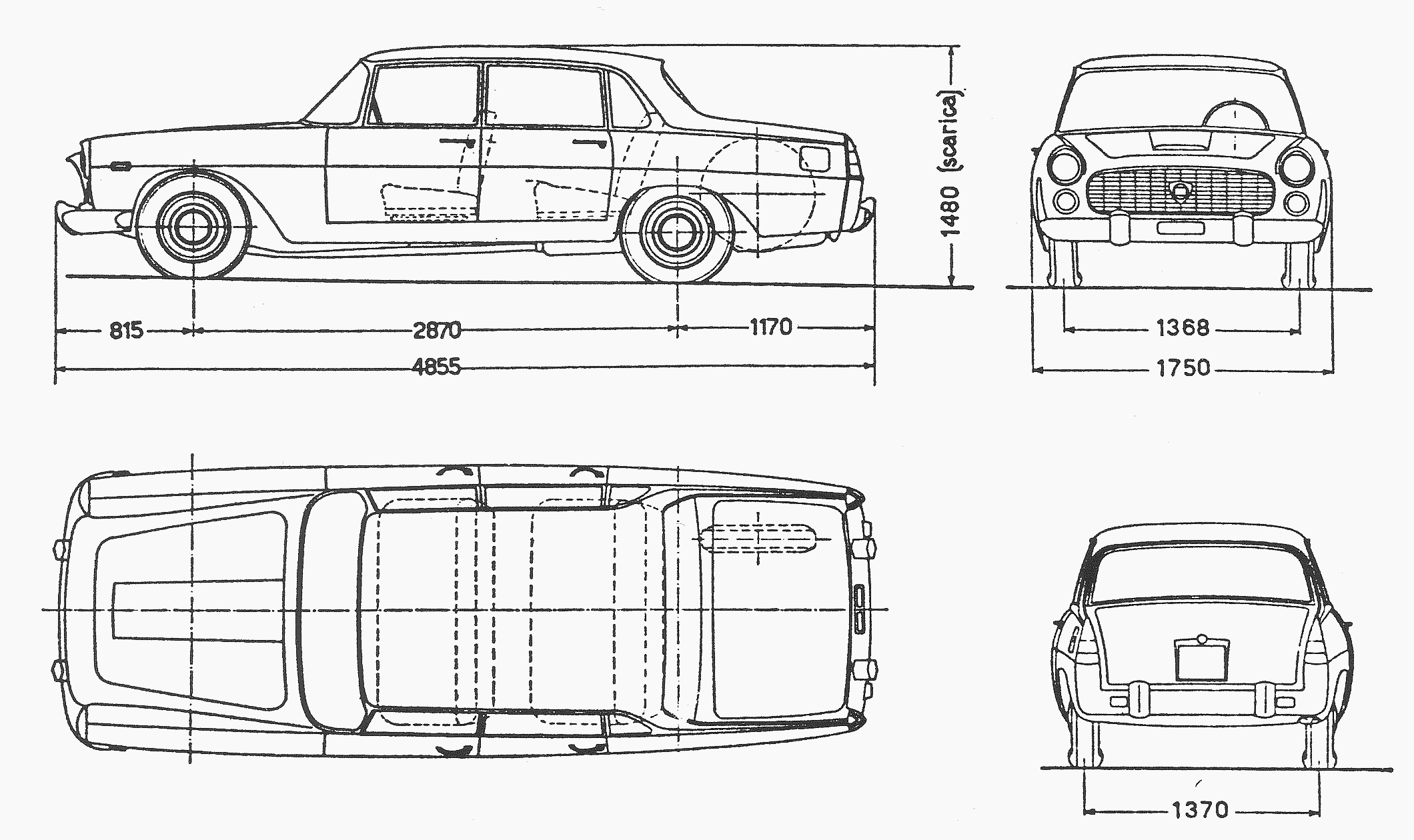 Lancia Flaminia blueprint
