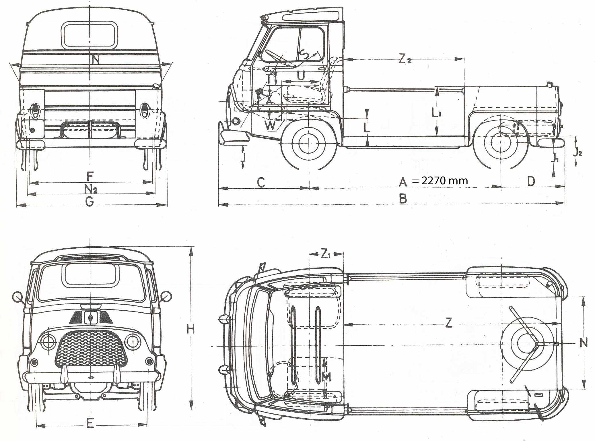 Renault Estafette blueprint