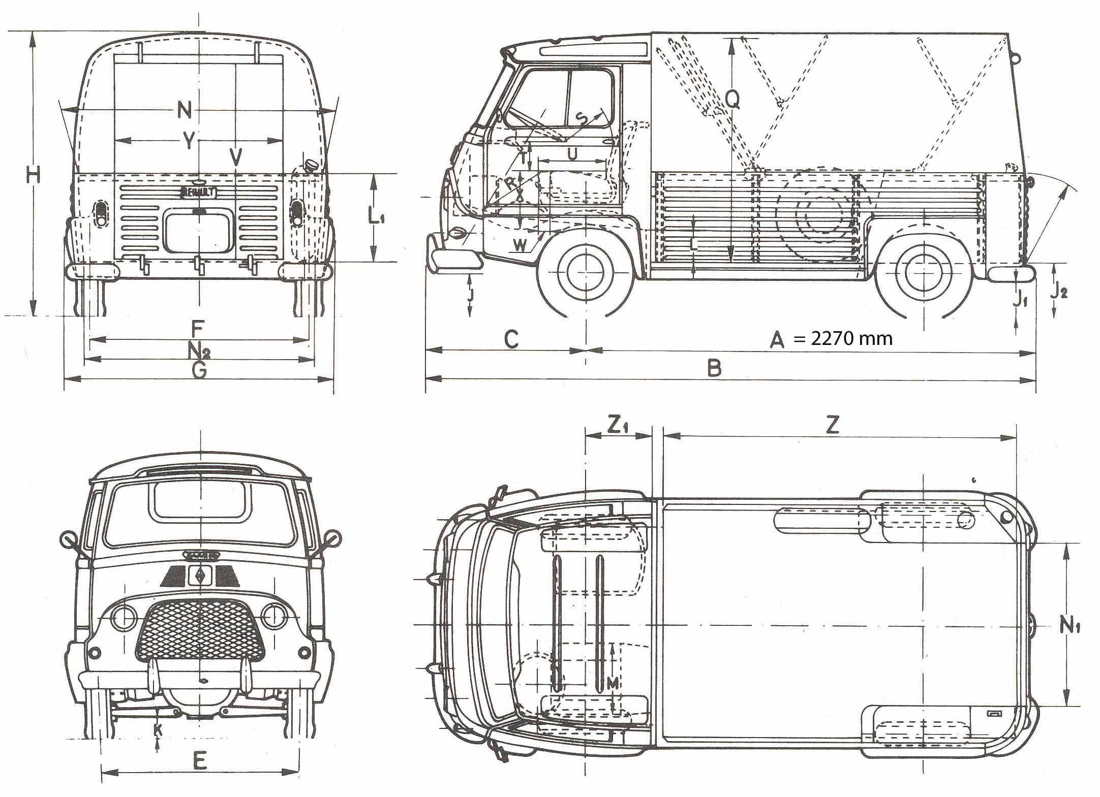Renault Estafette blueprint