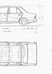 Peugeot 305 blueprint