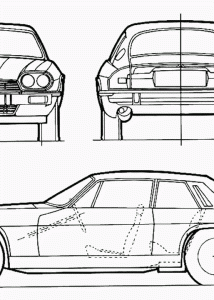 Jaguar XJS blueprint