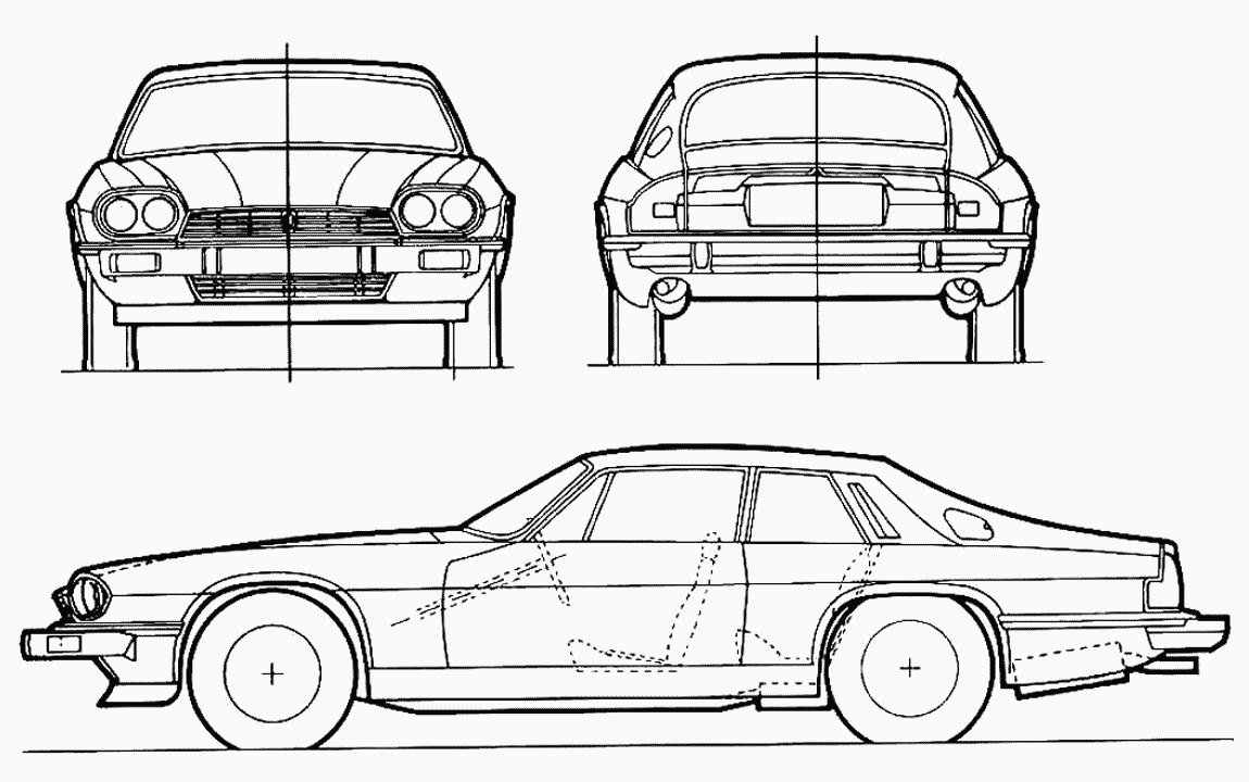 Jaguar XJS blueprint