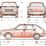 Renault 14 blueprint