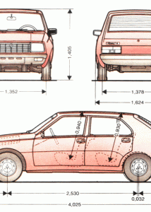 Renault 14 blueprint