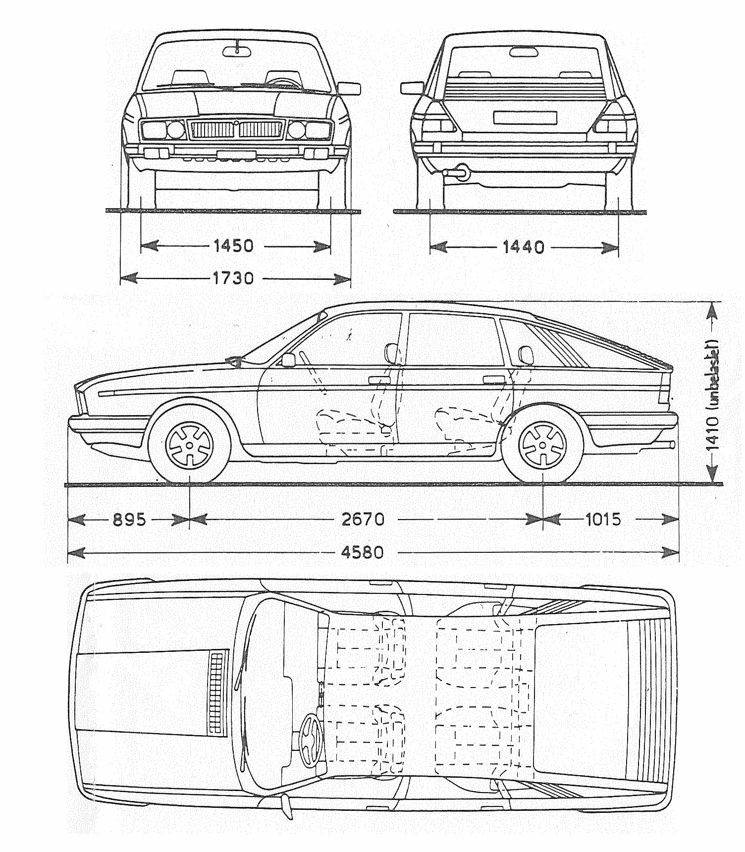 Lancia Gamma blueprint