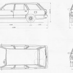 Peugeot 505 blueprint