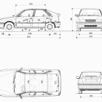 Lancia Delta blueprint