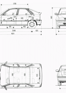 Lancia Delta blueprint