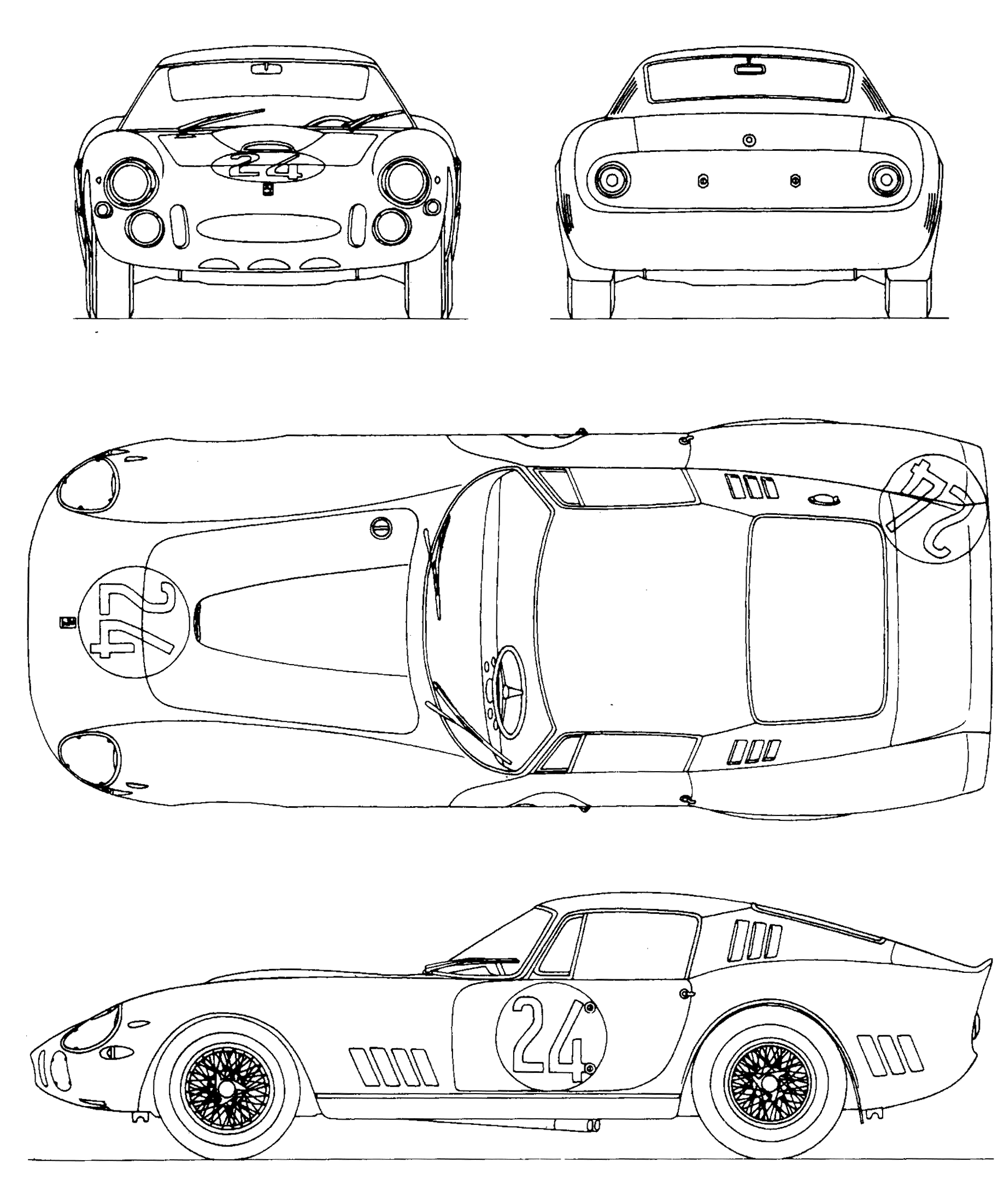 Ferrari 275 GTB blueprint