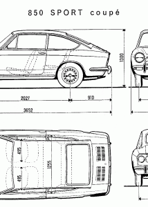 Fiat 850 blueprint