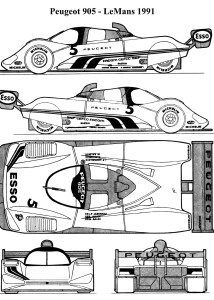 Peugeot 905 blueprint