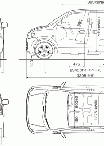 Mitsubishi EK blueprint