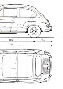 Fiat 600 blueprint