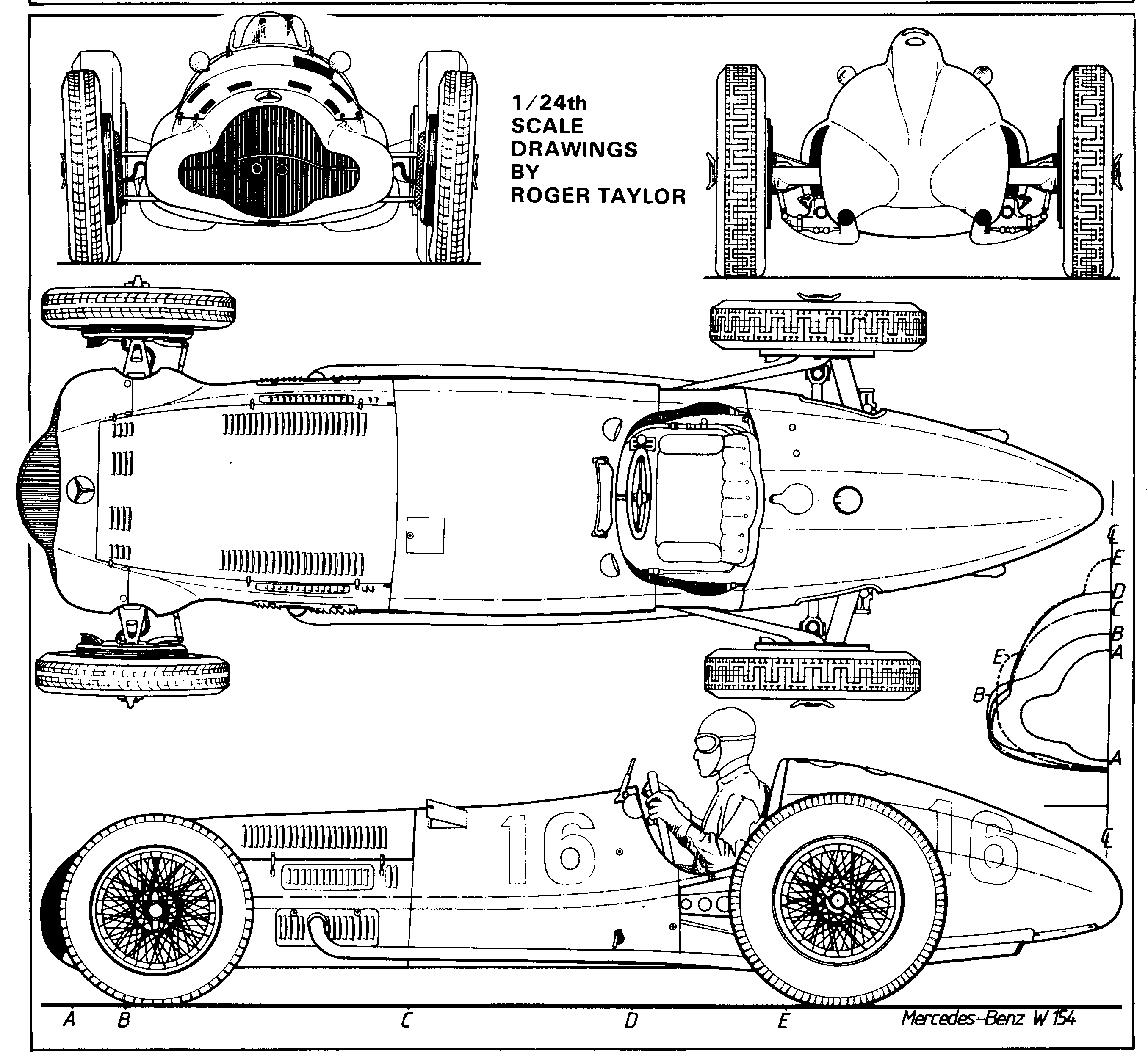 Mercedes-Benz W154 blueprint