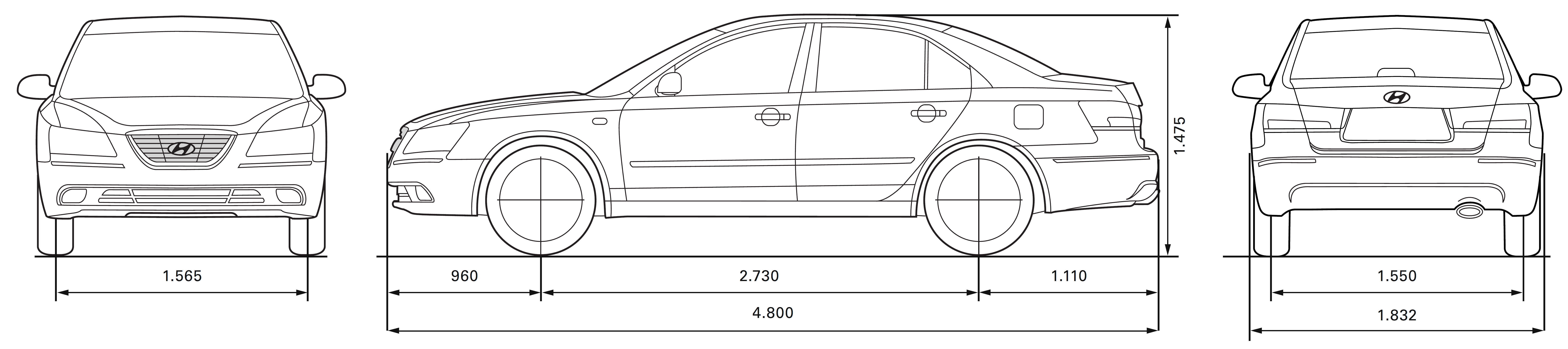Hyundai Sonata blueprint
