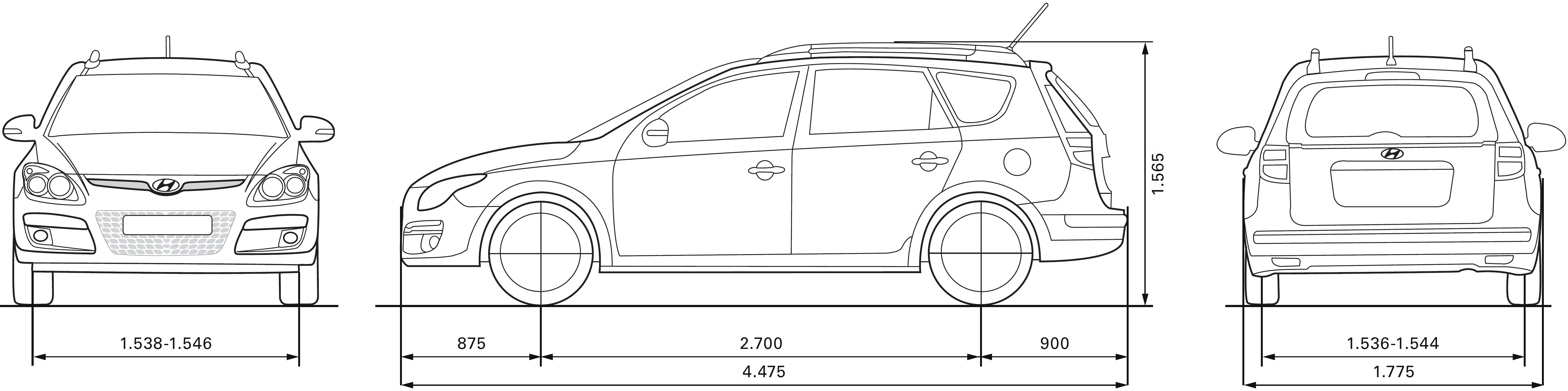 Hyundai i30 blueprint