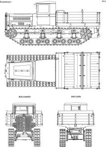 Komintern artillery tractor blueprint