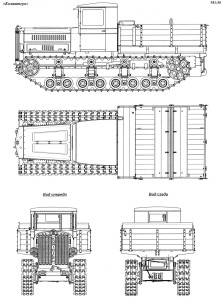 Komintern artillery tractor blueprint