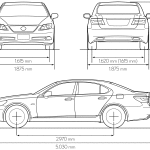 Lexus LS 460 blueprint