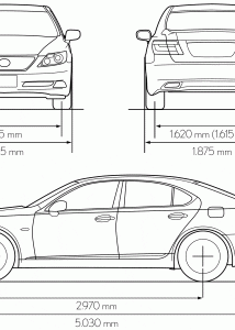 Lexus LS 460 blueprint