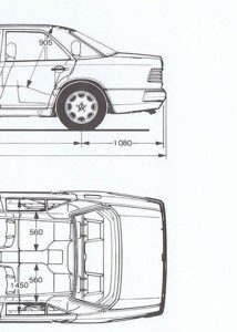 Mercedes-Benz 500E blueprint