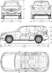 Mercedes-Benz GLK-Class blueprint