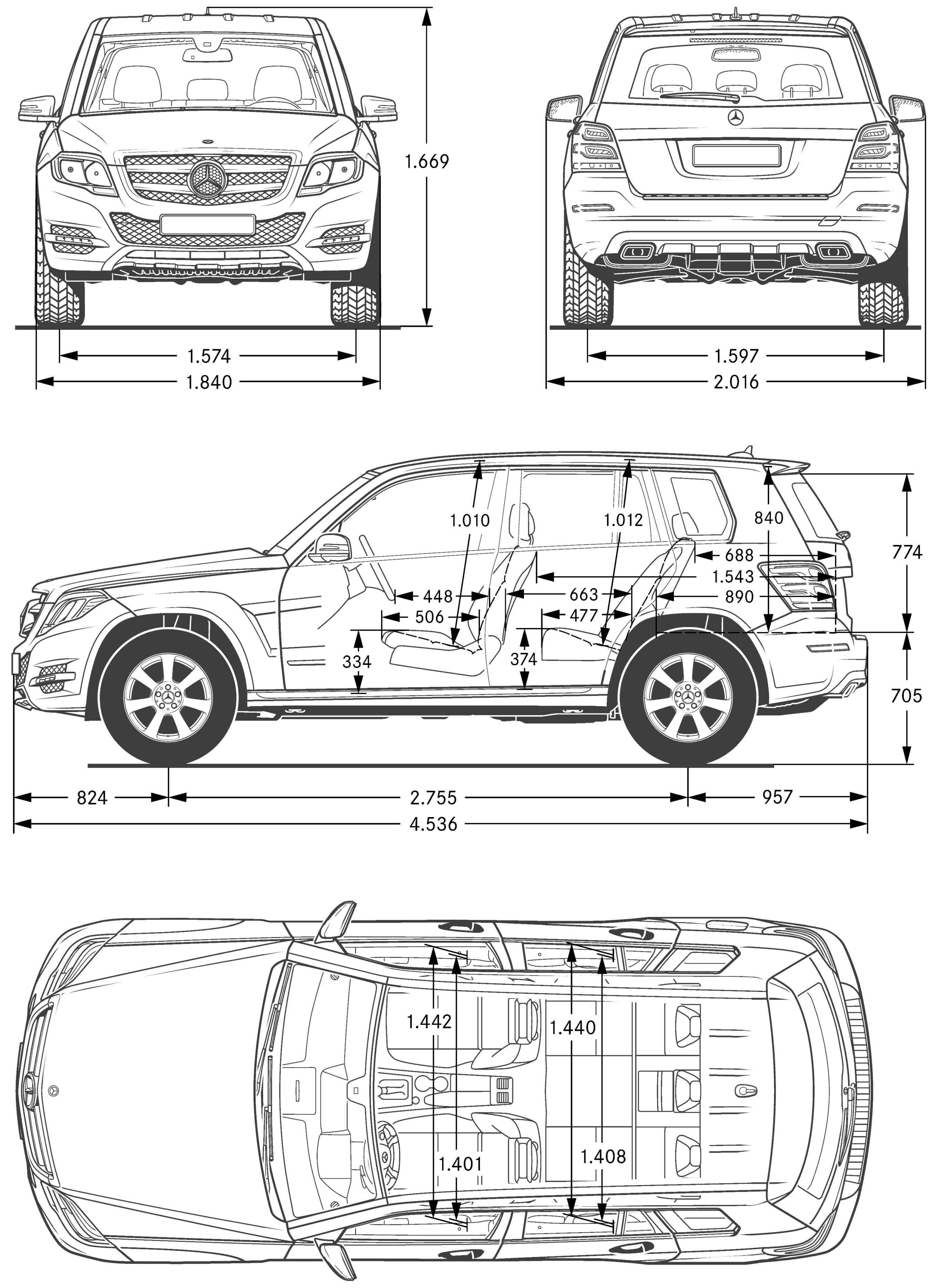 Mercedes-Benz GLK-Class blueprint