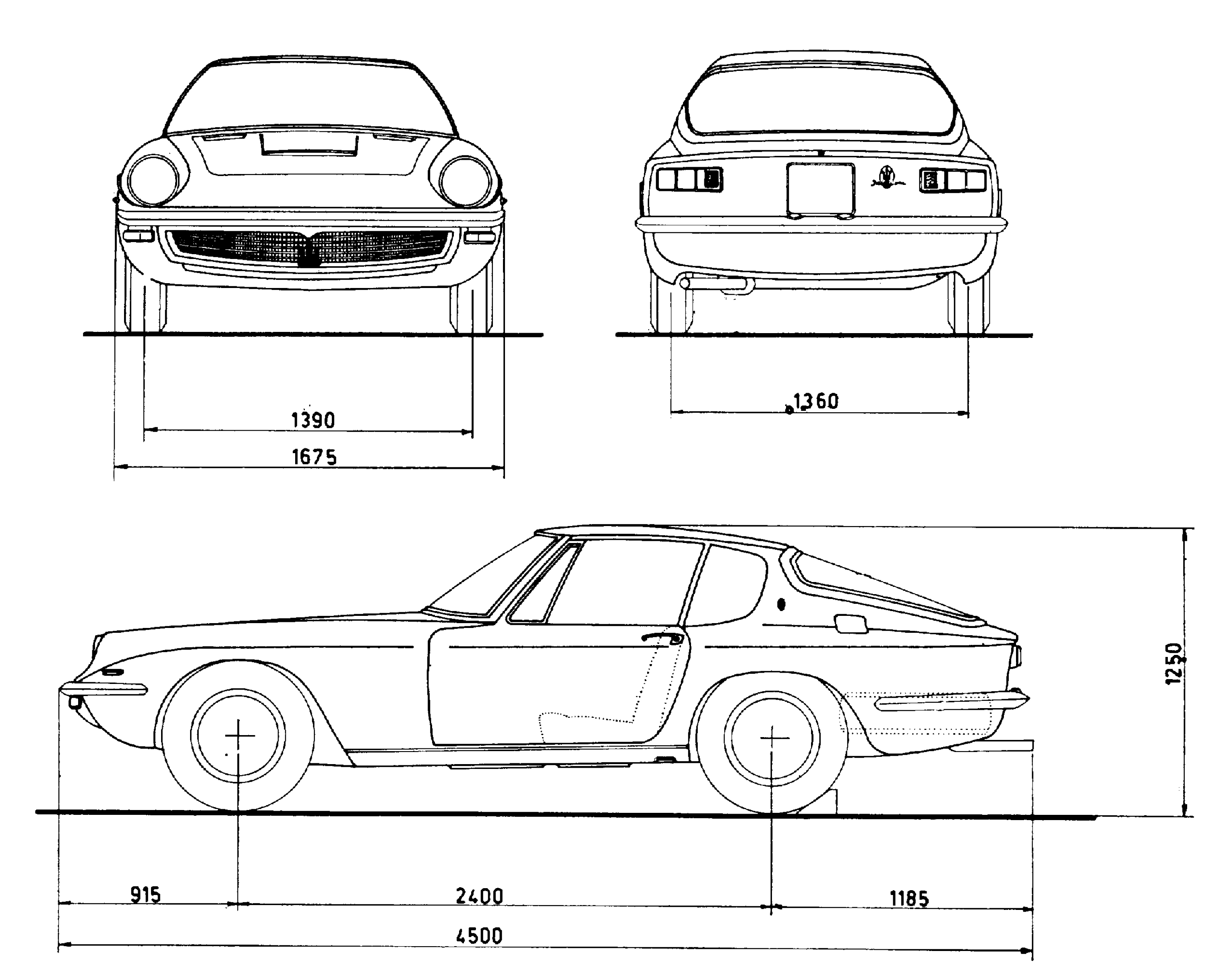 Maserati Mistral blueprint