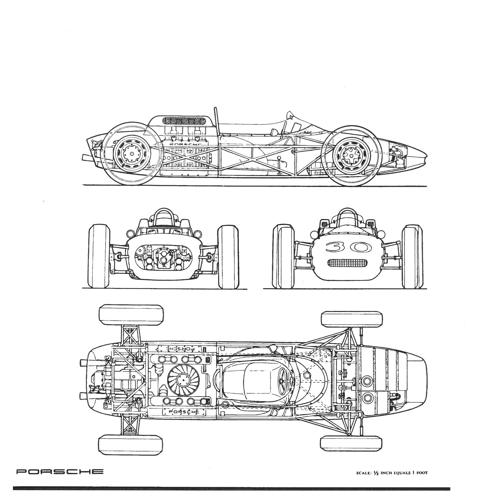 Porsche 804 blueprint
