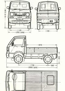 Subaru Sambar blueprint