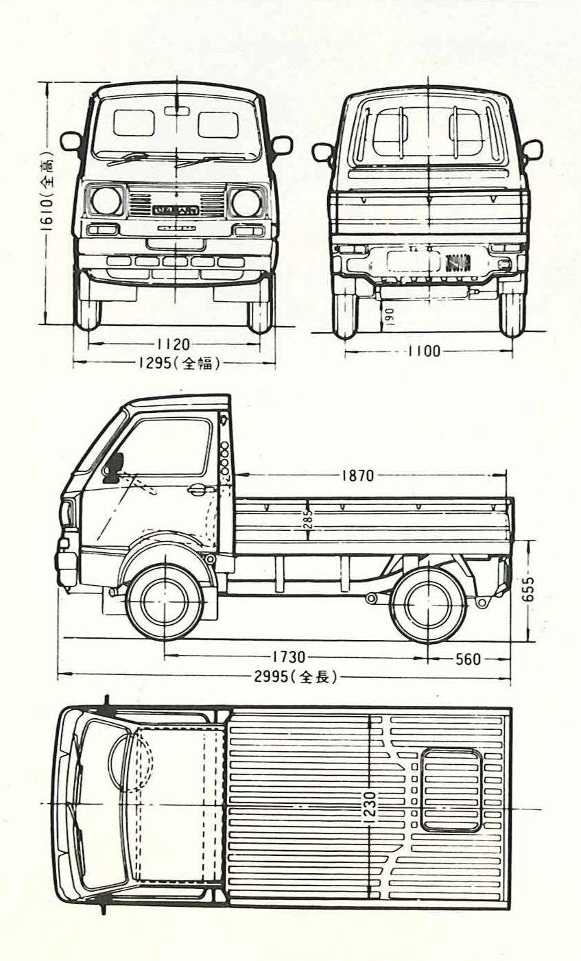 Subaru Sambar blueprint